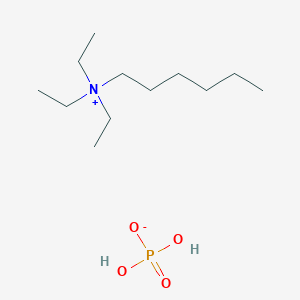 molecular formula C12H30NO4P B14286514 N,N,N-Triethylhexan-1-aminium dihydrogen phosphate CAS No. 121951-51-7