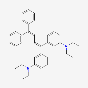 molecular formula C36H40N2 B14286533 3,3'-(4,4-Diphenylbuta-1,3-diene-1,1-diyl)bis(N,N-diethylaniline) CAS No. 118780-51-1