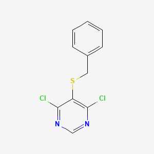 Pyrimidine, 4,6-dichloro-5-[(phenylmethyl)thio]-