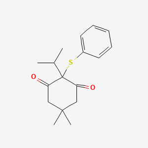 5,5-Dimethyl-2-(phenylsulfanyl)-2-(propan-2-yl)cyclohexane-1,3-dione