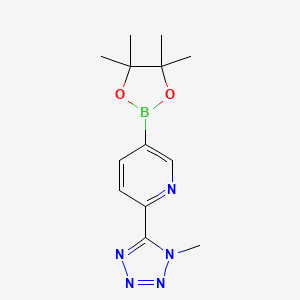 B1428664 2-(1-methyl-1H-tetrazol-5-yl)-5-(4,4,5,5-tetramethyl-1,3,2-dioxaborolan-2-yl)pyridine CAS No. 1056039-85-0