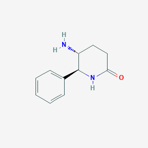 molecular formula C11H14N2O B1428667 (5R,6S)-5-氨基-6-苯基哌啶-2-酮 CAS No. 61298-37-1