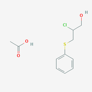 Acetic acid;2-chloro-3-phenylsulfanylpropan-1-ol