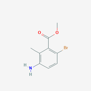 molecular formula C9H10BrNO2 B1428669 3-氨基-6-溴-2-甲基苯甲酸甲酯 CAS No. 750586-06-2