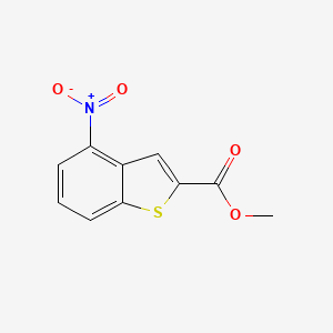 molecular formula C10H7NO4S B1428672 4-硝基苯并[b]噻吩-2-甲酸甲酯 CAS No. 34084-87-2