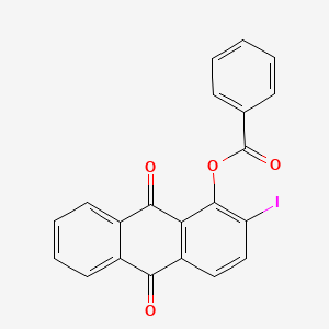 2-Iodo-9,10-dioxo-9,10-dihydroanthracen-1-YL benzoate