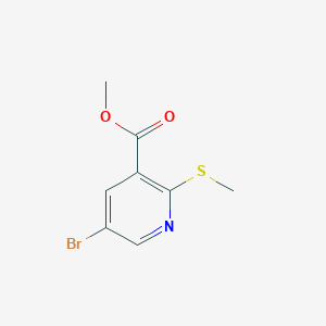 molecular formula C8H8BrNO2S B1428674 5-溴-2-(甲硫基)吡啶-3-甲酸甲酯 CAS No. 1220422-12-7