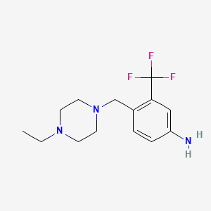 B1428690 4-((4-Ethylpiperazin-1-yl)methyl)-3-(trifluoromethyl)aniline CAS No. 630125-91-6