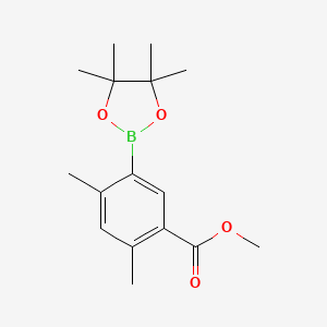 molecular formula C16H23BO4 B1428691 Methyl 2,4-dimethyl-5-(4,4,5,5-tetramethyl-1,3,2-dioxaborolan-2-yl)benzoate CAS No. 1052647-30-9