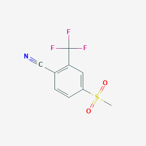 molecular formula C9H6F3NO2S B1428697 4-(Methylsulfonyl)-2-(trifluoromethyl)benzonitrile CAS No. 1951441-73-8