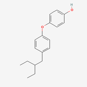 molecular formula C18H22O2 B14287284 Phenol, 4-(4-(2-ethylbutyl)phenoxy)- CAS No. 125797-08-2