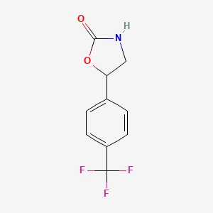 molecular formula C10H8F3NO2 B1428734 5-[4-(Trifluoromethyl)phenyl]-1,3-oxazolidin-2-one CAS No. 1461715-50-3