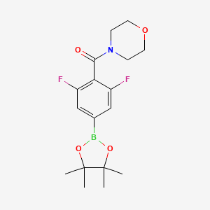molecular formula C17H22BF2NO4 B1428736 (2,6-二氟-4-(4,4,5,5-四甲基-1,3,2-二氧杂硼环-2-基)苯基)(吗啉基)甲酮 CAS No. 1092564-37-8