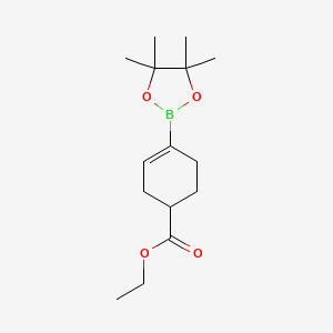 molecular formula C15H25BO4 B1428741 环己-3-烯-1-甲酸-4-(4,4,5,5-四甲基-1,3,2-二氧杂硼烷-2-基)乙酯 CAS No. 1049004-32-1