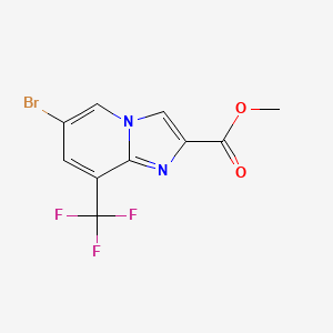 molecular formula C10H6BrF3N2O2 B1428746 6-溴-8-(三氟甲基)咪唑并[1,2-a]吡啶-2-甲酸甲酯 CAS No. 1121058-16-9
