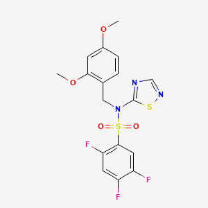 B1428748 N-(2,4-Dimethoxybenzyl)-2,4,5-trifluoro-N-(1,2,4-thiadiazol-5-yl)benzenesulfonamide CAS No. 1235406-89-9