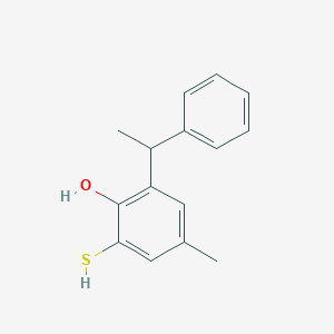 4-Methyl-2-(1-phenylethyl)-6-sulfanylphenol