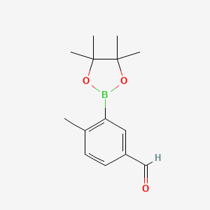 B1428751 4-Methyl-3-(4,4,5,5-tetramethyl-1,3,2-dioxaborolan-2-yl)benzaldehyde CAS No. 847560-50-3