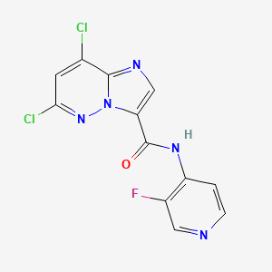 B1428756 6,8-Dichloro-N-(3-fluoropyridin-4-yl)imidazo[1,2-b]pyridazine-3-carboxamide CAS No. 1177415-97-2