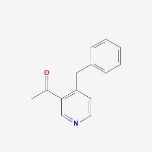 molecular formula C14H13NO B14287566 Ethanone, 1-[4-(phenylmethyl)-3-pyridinyl]- CAS No. 138823-82-2