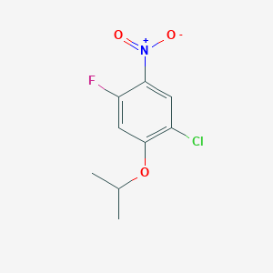 molecular formula C9H9ClFNO3 B1428760 Benzene, 1-chloro-4-fluoro-2-(1-methylethoxy)-5-nitro- CAS No. 932375-11-6