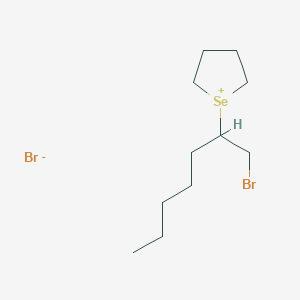 1-(1-Bromoheptan-2-YL)selenolan-1-ium bromide