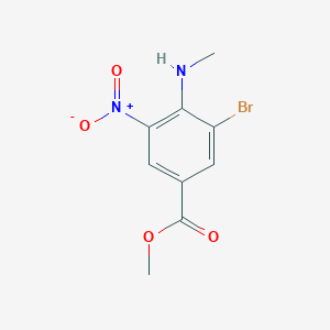 molecular formula C9H9BrN2O4 B1428774 Methyl 3-bromo-4-(methylamino)-5-nitrobenzoate CAS No. 1219123-06-4