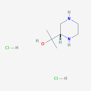 molecular formula C7H18Cl2N2O B1428775 (S)-2-(Piperazin-2-YL)propan-2-OL 2hcl CAS No. 1319591-13-3