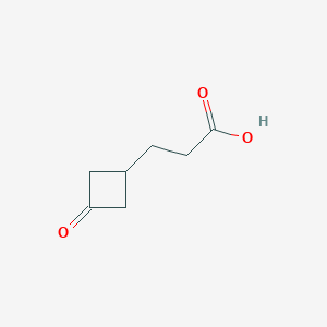 molecular formula C7H10O3 B1428779 3-(3-Oxocyclobutyl)propanoic acid CAS No. 1380291-34-8