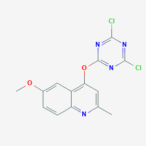 4-[(4,6-Dichloro-1,3,5-triazin-2-yl)oxy]-6-methoxy-2-methylquinoline