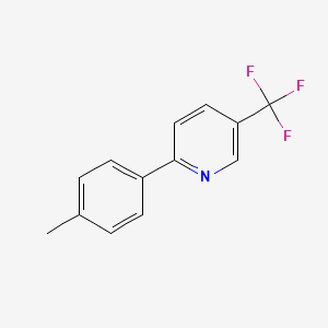 molecular formula C13H10F3N B14287980 2-(4-Methylphenyl)-5-(trifluoromethyl)pyridine 