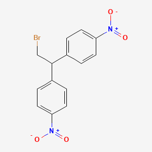 molecular formula C14H11BrN2O4 B14288042 1,1'-(2-Bromoethane-1,1-diyl)bis(4-nitrobenzene) CAS No. 116868-99-6