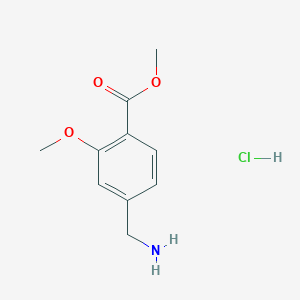 molecular formula C10H14ClNO3 B1428805 4-(氨基甲基)-2-甲氧基苯甲酸甲酯盐酸盐 CAS No. 1391358-23-8