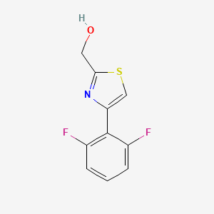 molecular formula C10H7F2NOS B1428815 [4-(2,6-二氟苯基)-1,3-噻唑-2-基]甲醇 CAS No. 1342657-77-5