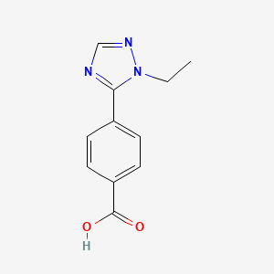 molecular formula C11H11N3O2 B1428816 4-(1-乙基-1H-1,2,4-三唑-5-基)苯甲酸 CAS No. 1341530-48-0