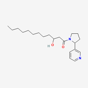 3-Hydroxy-1-[2-(pyridin-3-YL)pyrrolidin-1-YL]dodecan-1-one