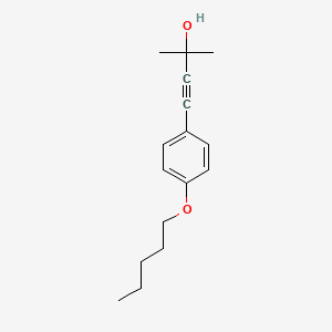 molecular formula C16H22O2 B14288257 2-Methyl-4-[4-(pentyloxy)phenyl]but-3-YN-2-OL CAS No. 125151-55-5