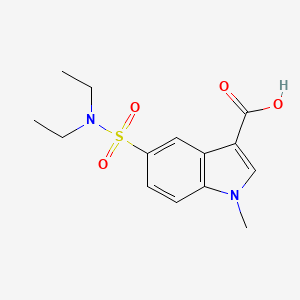 1H-Indole-3-carboxylic acid, 5-((diethylamino)sulfonyl)-1-methyl-