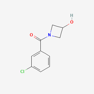 molecular formula C10H10ClNO2 B1428833 1-(3-氯苯甲酰)氮杂环丁-3-醇 CAS No. 1338980-75-8