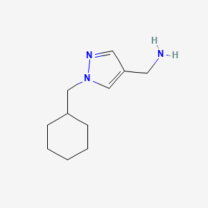 molecular formula C11H19N3 B1428836 [1-(cyclohexylmethyl)-1H-pyrazol-4-yl]methanamine CAS No. 1340535-38-7