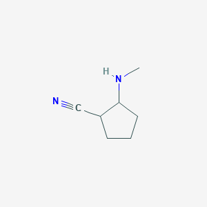 molecular formula C7H12N2 B1428837 2-(甲基氨基)环戊烷-1-碳腈 CAS No. 1342670-70-5