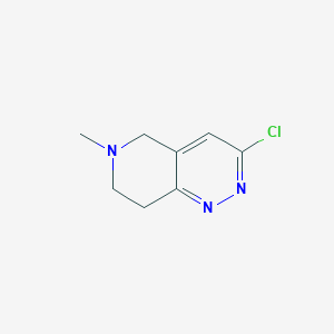 molecular formula C8H10ClN3 B1428838 3-氯-6-甲基-5H,6H,7H,8H-吡啶并[4,3-c]吡啶嗪 CAS No. 1342382-46-0