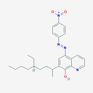 7-(5-Ethylnonan-2-yl)-5-[2-(4-nitrophenyl)hydrazinylidene]quinolin-8(5H)-one