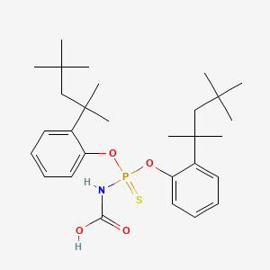 {Bis[2-(2,4,4-trimethylpentan-2-yl)phenoxy]phosphorothioyl}carbamic acid