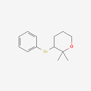 2,2-Dimethyl-3-(phenylselanyl)oxane