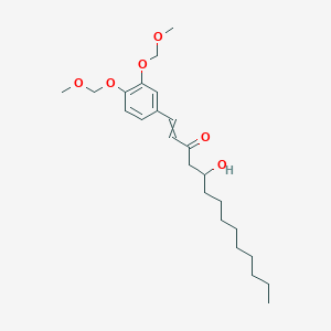 molecular formula C24H38O6 B14288467 1-[3,4-Bis(methoxymethoxy)phenyl]-5-hydroxytetradec-1-EN-3-one CAS No. 125699-31-2