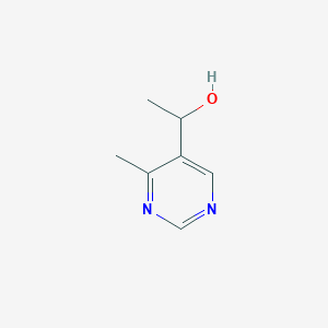 molecular formula C7H10N2O B1428849 1-(4-甲基嘧啶-5-基)乙醇 CAS No. 1339089-57-4