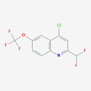 molecular formula C11H5ClF5NO B1428850 4-氯-2-(二氟甲基)-6-(三氟甲氧基)喹啉 CAS No. 1480366-30-0