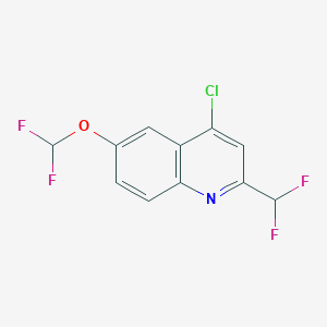 molecular formula C11H6ClF4NO B1428851 4-氯-6-(二氟甲氧基)-2-(二氟甲基)喹啉 CAS No. 1285085-60-0