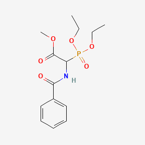 Acetic acid, (benzoylamino)(diethoxyphosphinyl)-, methyl ester